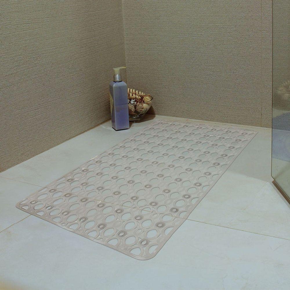 Tapete Antiderrapante De Box Cristal Retangular 67x35cm - Uzoo Tapete De Box Retangular 67x35 Cm Cristal - 1