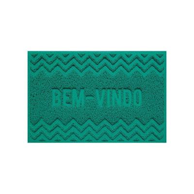 Capacho De Poa Vinílico Zig Zag Verde 60x40cm - Uzoo Capacho Vinilico Zigzag 60x40cm Verde 329c