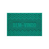 Capacho De Poa Vinílico Zig Zag Verde 60x40cm - Uzoo Capacho Vinilico Zigzag 60x40cm Verde 329c - 1