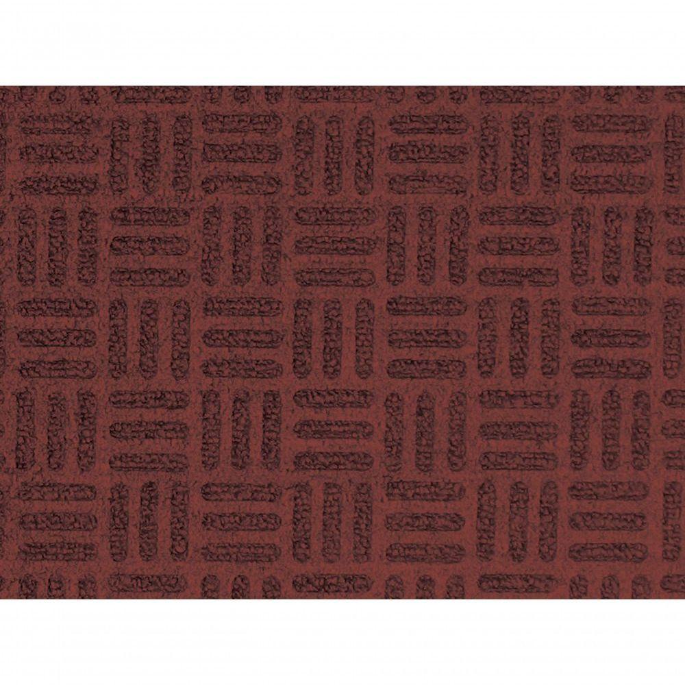 Capacho Textura Quadriculada Com Borda Fenice Marrom 69x39cm - Uzoo Tapete Fenice Liso 69x39cm Marrom - 3