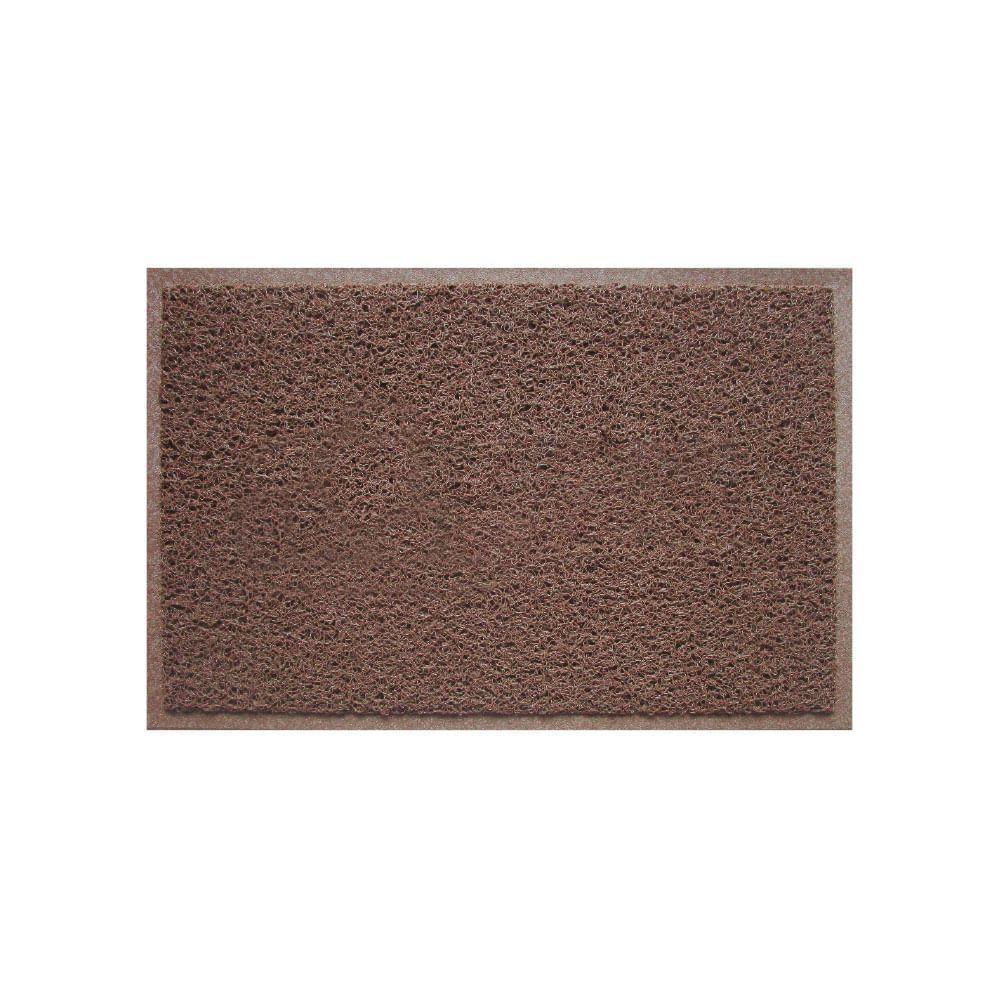 Capacho De Poa Vinílico Liso Marrom 60x40cm - Uzoo Capacho Vinilico Liso 60x40cm Marrom 7519c - 1