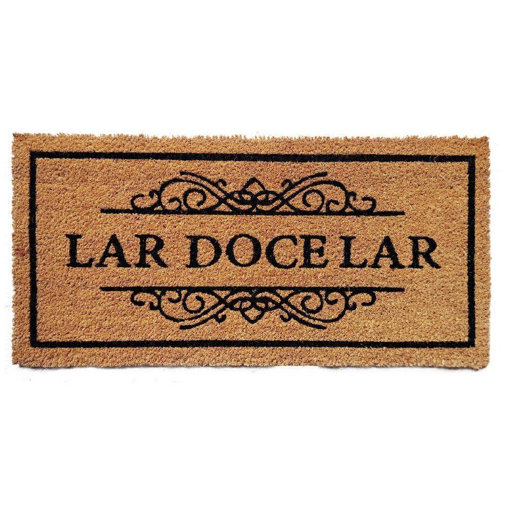 Capacho De Poa Fibra De Coco Slim Lar Doce Lar 70x33cm - Uzoo Capacho Fibra De Coco Slim Rt 70x33cm Lar Doce Lar - 1