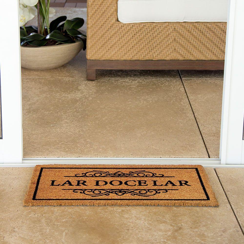 Capacho De Poa Fibra De Coco Slim Lar Doce Lar 70x33cm - Uzoo Capacho Fibra De Coco Slim Rt 70x33cm Lar Doce Lar - 2