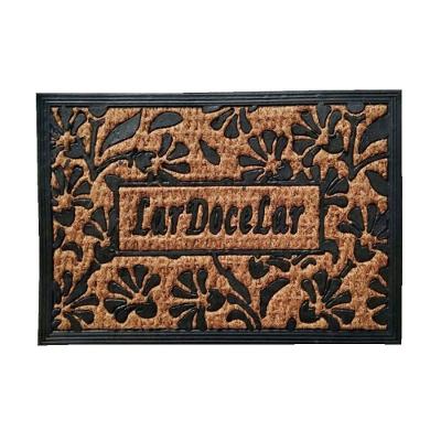 Capacho De Poa Fibra Emborrachado Panamá Floral 60x40cm - Uzoo Capacho Fibra Emborrachado Panama 60x40cm Floral