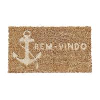 Capacho De Poa Fibra De Coco Relevo âncora 60x33cm - Uzoo Capacho Fibra De Coco Rt Relevo 60x33cm Ancora - 1