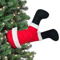 Pernas De Papai Noel Natal Arvore Natalina Com Movimento Flexivel Decoraçao Festa Fim De Ano Confraternizaçao Enfeite - 1