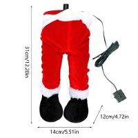 Pernas De Papai Noel Natal Arvore Natalina Com Movimento Flexivel Decoraçao Festa Fim De Ano Confraternizaçao Enfeite - 2