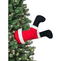 Pernas De Papai Noel Natal Arvore Natalina Com Movimento Flexivel Decoraçao Festa Fim De Ano Confraternizaçao Enfeite - 3