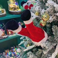 Pernas De Papai Noel Natal Arvore Natalina Com Movimento Flexivel Decoraçao Festa Fim De Ano Confraternizaçao Enfeite - 6
