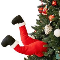 Pernas De Papai Noel Natal Arvore Natalina Com Movimento Flexivel Decoraçao Festa Fim De Ano Confraternizaçao Enfeite - 8