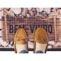 Capacho Fenice Estampado Pedras-madeira Marrom 59x39cm - Uzoo Tapete Fenice Estampado 59x39cm Pedras-madeira Marrom - 2