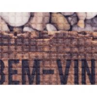 Capacho Fenice Estampado Pedras-madeira Marrom 59x39cm - Uzoo Tapete Fenice Estampado 59x39cm Pedras-madeira Marrom - 3