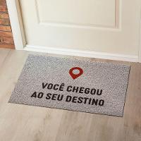 Capacho Vinílico Estampado Destino Cinza 60x40cm - Uzoo Capacho Vinilico Estampado 60x40cm Destino Cinza Klf01 - 2