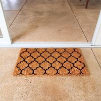 Capacho De Poa Fibra De Coco Arabesco 75x45cm - Uzoo Capacho Fibra De Coco Rt 75x45cm Padrao Arabescos - 2