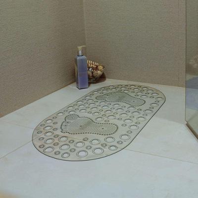 Tapete Antiderrapante De Box Oval Cristal 67x35cm - Uzoo Tapete De Box Oval Pe 67x35 Cm Cristal