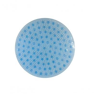 Tapete Antiderrapante De Boxa Azul Cristal Redondo 50cm - Uzoo Tapete De Box Aqua Redondo 50x50cm Azul Cristal 5050