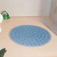 Tapete Antiderrapante De Boxa Azul Cristal Redondo 50cm - Uzoo Tapete De Box Aqua Redondo 50x50cm Azul Cristal 5050 - 2