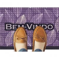 Capacho Fenice Estampado Folha Roxo 59x39cm - Uzoo Tapete Fenice Estampado 59x39cm Folha Roxo - 2