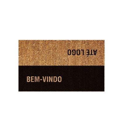 Capacho De Poa Fibra De Coco Até Logo 75x45cm - Uzoo Capacho Fibra De Coco Rt 75x45cm Ate Logo