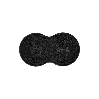 Tapete Pet Comedouro Vinílico Gato Preto 46x26cm - Uzoo Tapete Pet Vinilico 46x26cm Comida-agua Gato Preto Rj-4626 B