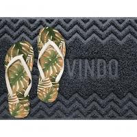 Capacho Vinílico Zig Zag Grafite Dark Gray 60x40cm - Uzoo Capacho Vinilico Zigzag 60x40cm Grafite Dark Gray - 2