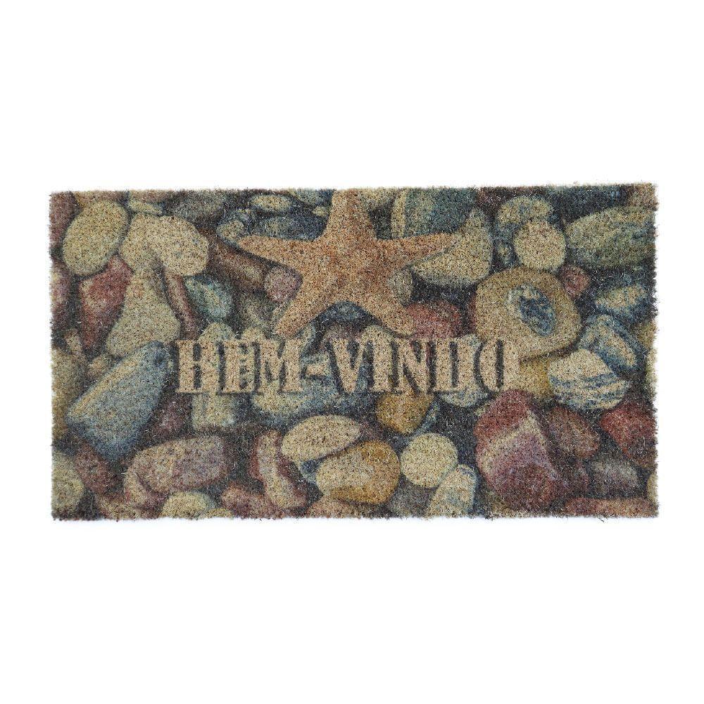 Capacho De Poa Fibra De Coco Digital Fundo Do Mar 60x33cm - Uzoo Capacho Fibra De Coco Rt Digital 60x33cm Fundo Do Mar - 1