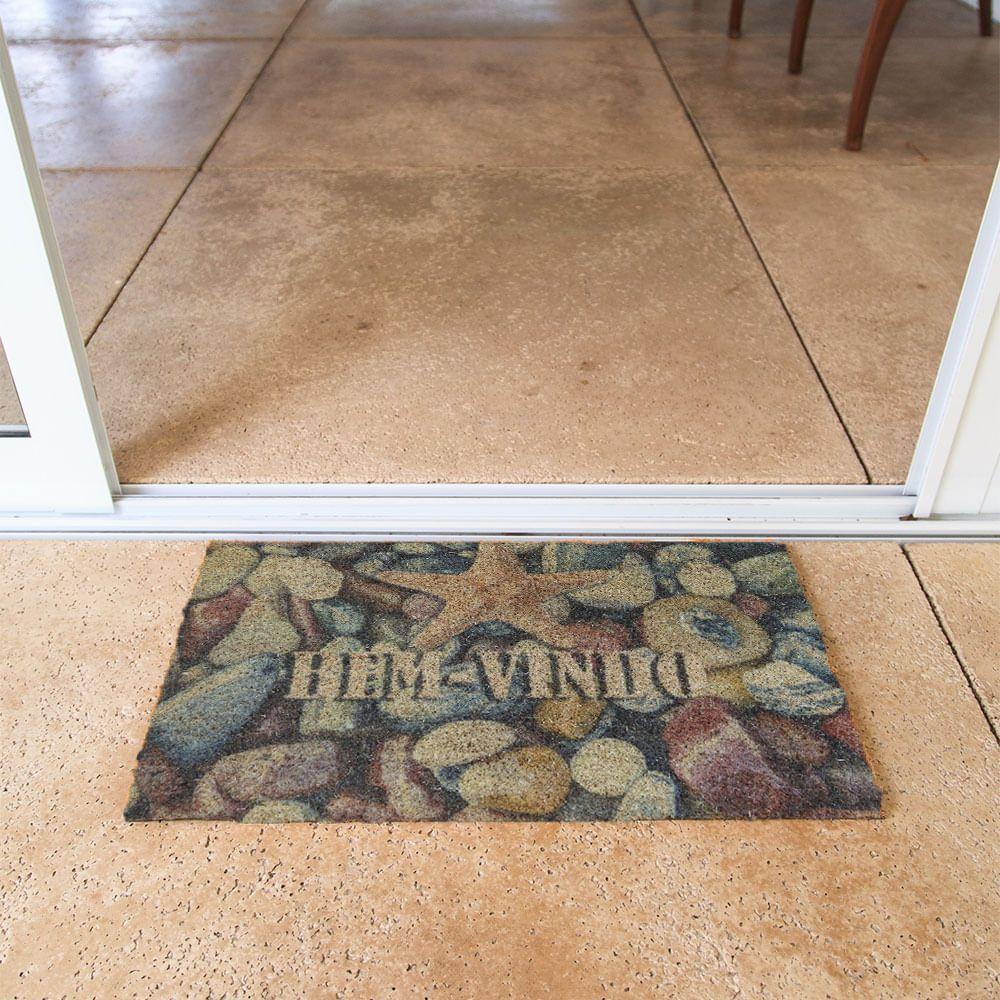 Capacho De Poa Fibra De Coco Digital Fundo Do Mar 60x33cm - Uzoo Capacho Fibra De Coco Rt Digital 60x33cm Fundo Do Mar - 2