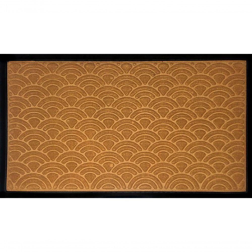 Capacho Fenice Texturas Escamas Bege Beige 70x40cm - Uzoo Tapete Fenice Texturas 70x40cm Escamas Bege Cf-jp02 Beige - 1