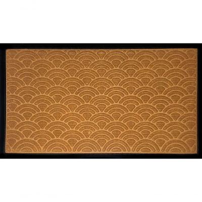 Capacho Fenice Texturas Escamas Bege Beige 70x40cm - Uzoo Tapete Fenice Texturas 70x40cm Escamas Bege Cf-jp02 Beige