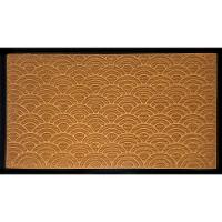 Capacho Fenice Texturas Escamas Bege Beige 70x40cm - Uzoo Tapete Fenice Texturas 70x40cm Escamas Bege Cf-jp02 Beige - 1