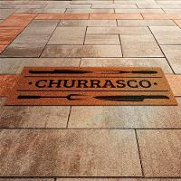 Capacho De Poa Vinílico Estampado Churrasco 70x30cm - Uzoo Capacho Vinilico Estampado 70x30cm Churrasco Klc02 - 2