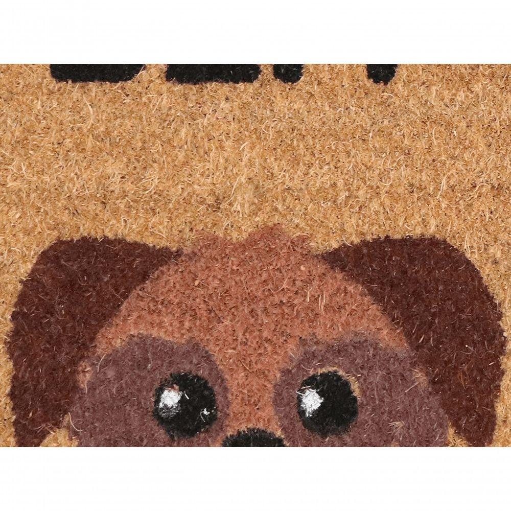 Capacho Fibra De Coco Cachorros Marrom E Preto 60x33cm - Uzoo Capacho Fibra De Coco Rt 60x33cm Cachorros Marrom E Preto - 3