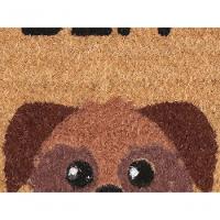 Capacho Fibra De Coco Cachorros Marrom E Preto 60x33cm - Uzoo Capacho Fibra De Coco Rt 60x33cm Cachorros Marrom E Preto - 3