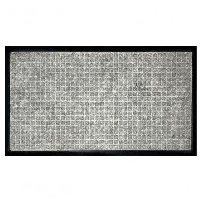 Capacho Fenice Texturas Pastilhas Cinza Grey 70x40cm - Uzoo Tapete Fenice Texturas 70x40cm Pastilhas Cinza Cf-mp08 Grey