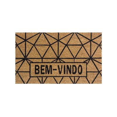 Capacho De Poa Fibra De Coco Grade Preta 75x45cm - Uzoo Capacho Fibra De Coco Rt 75x45cm Grade Preto