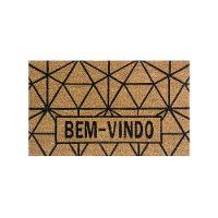 Capacho De Poa Fibra De Coco Grade Preta 75x45cm - Uzoo Capacho Fibra De Coco Rt 75x45cm Grade Preto - 1