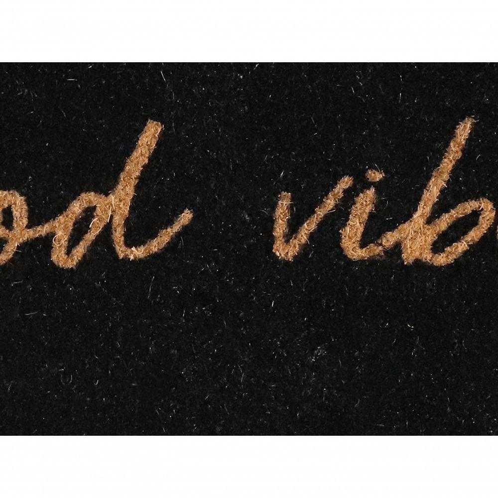 Capacho De Poa Fibra De Coco Slim Good Vibe 70x33cm - Uzoo Capacho Fibra De Coco Slim Rt 70x33cm Good Vibes Kls4 - 3