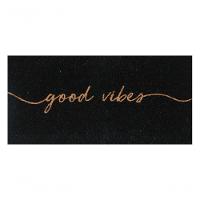 Capacho De Poa Fibra De Coco Slim Good Vibe 70x33cm - Uzoo Capacho Fibra De Coco Slim Rt 70x33cm Good Vibes Kls4 - 1