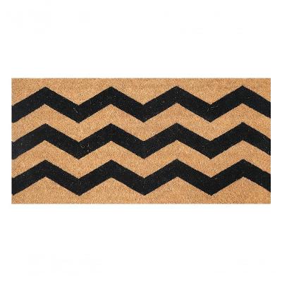 Capacho De Poa Fibra De Coco Slim Zig Zag 70x33cm - Uzoo Capacho Fibra De Coco Slim Rt 70x33cm Zigzag Kls1