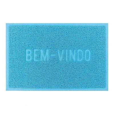 Capacho De Poa Vinílico Color Block Azul 60x40cm - Uzoo Capacho Vinilico Color Block 60x40cm Azul 299c