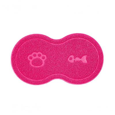 Tapete Pet Comedouro Vinílico Gato Rosa 46x26cm - Uzoo Tapete Pet Vinilico 46x26cm Comida-agua Gato Rosa Rj-4626 P