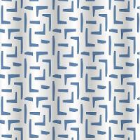 Coina Box Poliéster Geomatrico Azul 198x180cm - Uzoo Cortina Box Poliester 1.98x1.80m Geometrico Azul 829967 - 2