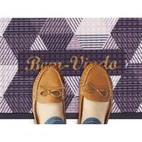 Capacho Fenice Estampado Triângulos Preto 59x39cm - Uzoo Tapete Fenice Estampado 59x39cm Triangulos Preto - 2