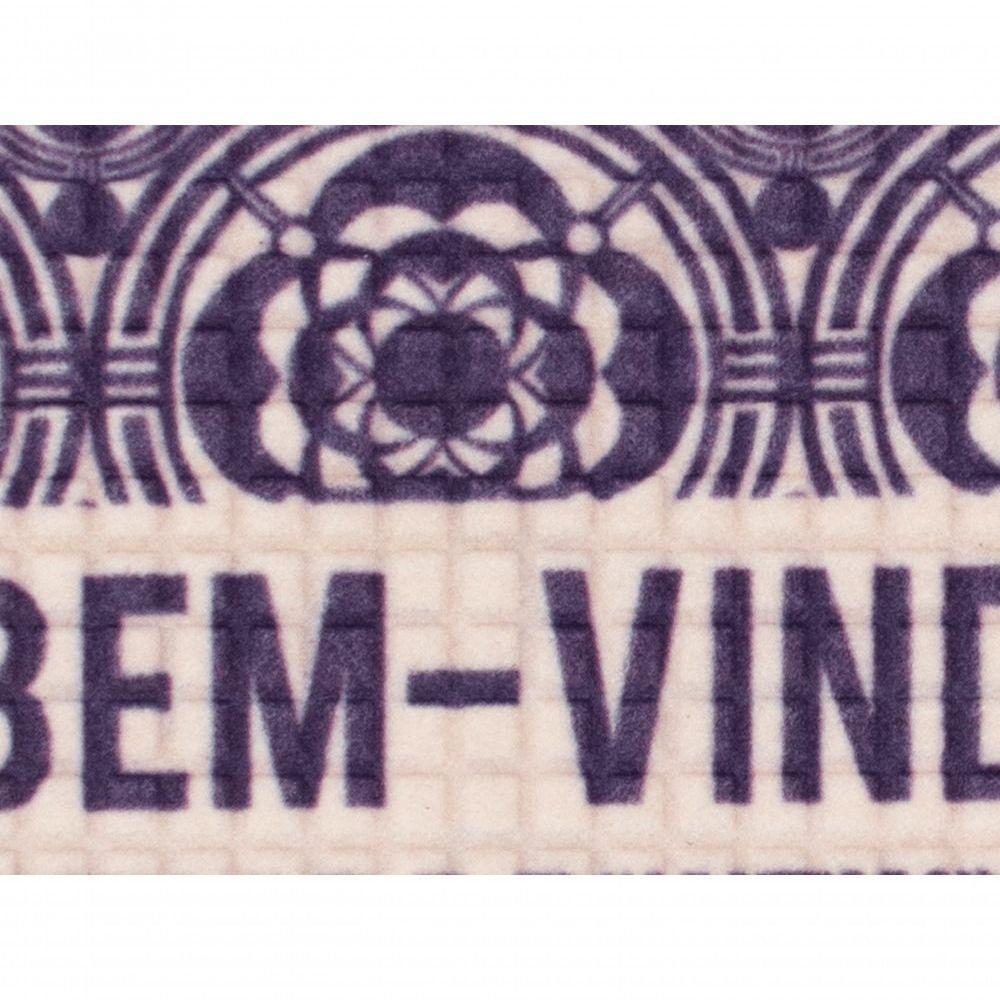 Capacho Fenice Estampado Padronagem Azul 59x39cm - Uzoo Tapete Fenice Estampado 59x39cm Padronagem Azul - 3