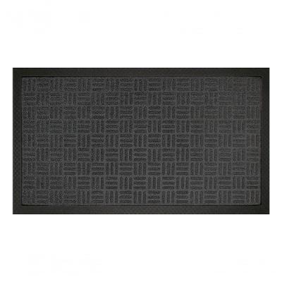 Capacho Com Borda Fenice Liso Preto 89x59cm - Uzoo Tapete Fenice Liso 89x59cm Preto
