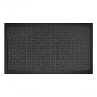 Capacho Com Borda Fenice Liso Preto 89x59cm - Uzoo Tapete Fenice Liso 89x59cm Preto - 1