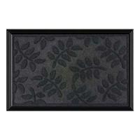 Capacho Com Borda Fenice Design Folhas 60x40cm - Uzoo Tapete Fenice Design 60x40cm Folhas - 1