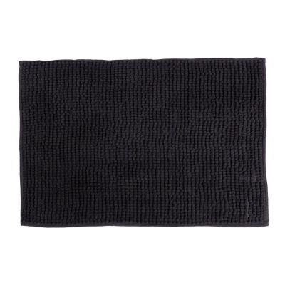 Tapete De Banheiro Chenille Preto 70x50cm - Uzoo Tapete Chenille 70x50cm Preto