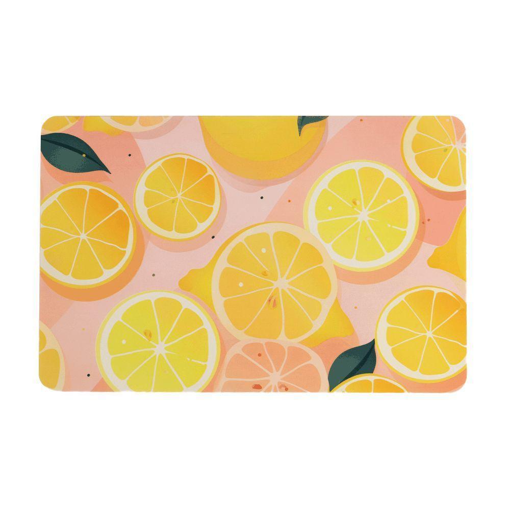 Jogo Americano Alto Brilho Laranjas 42.5x27.5cm - Uzoo Servico Americano Alto Brilho 42.5x27.5cm Laranjas - 1