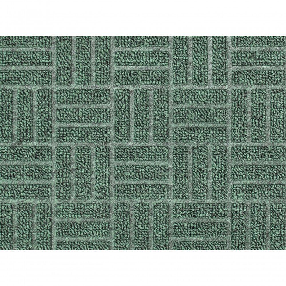 Capacho Textura Quadriculada Com Borda Fenice Verde 69x39cm - Uzoo Tapete Fenice Liso 69x39cm Verde - 3